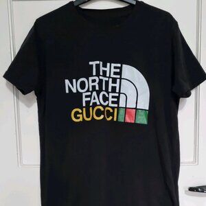 The North Face x Gucci Collaboration Logo Black T-shirt